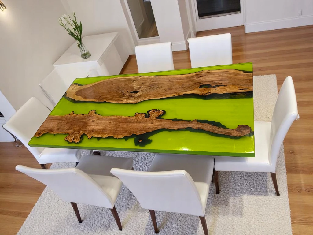Pietradura Rectangular Dining Table with Adorable Marble Finish